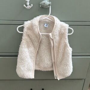 Neutral Toddler Fluffy Vest size 12-18 m